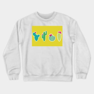 Cactus adorable prickly pear mexican modern pattern kawaii cacti Crewneck Sweatshirt